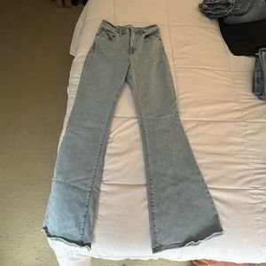 The Flare ultra high rise curve love Abercrombie jeans, long length